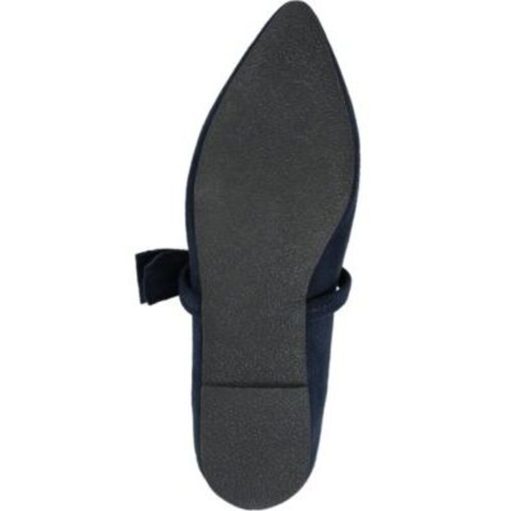JOURNEE COLLECTION Womens Navy Bow Strap Mary Jane Aizlynn Flats Shoes 10 - Picture 4 of 4